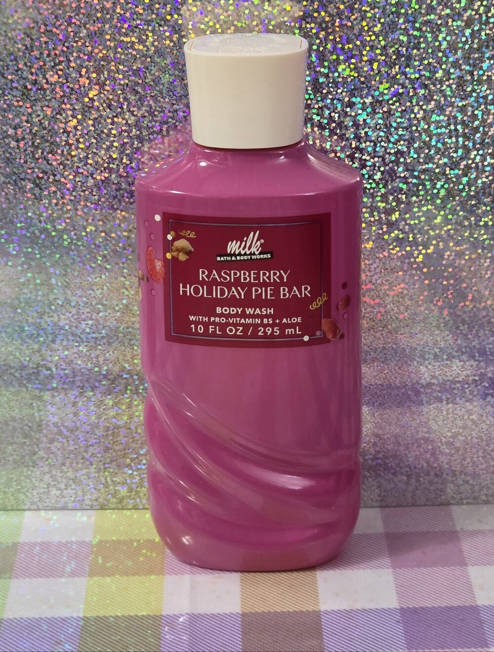 Bath & Body Works Milk Bar Bakery Raspberry Holiday Pie Bar Body Wash 10oz NEW
